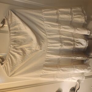 White Lace Trim Skirt large